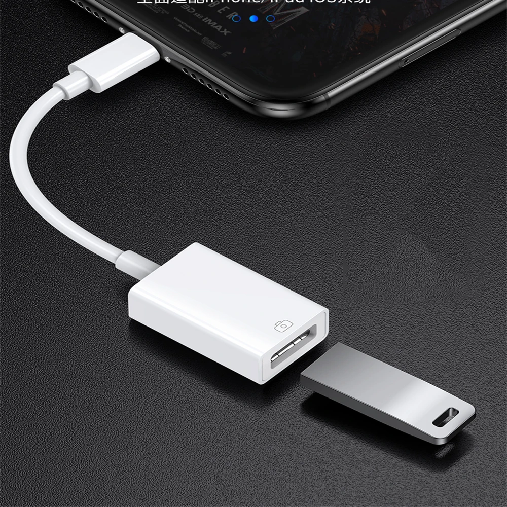 Livraison gratuite OTG adaptateur lightning vers USB Pour iPhone 7 8 6 6s Plus 11 Pro Max X XS XR kit convertisseur pour iPad iOS 13 - ANKUX Tech Co., Ltd