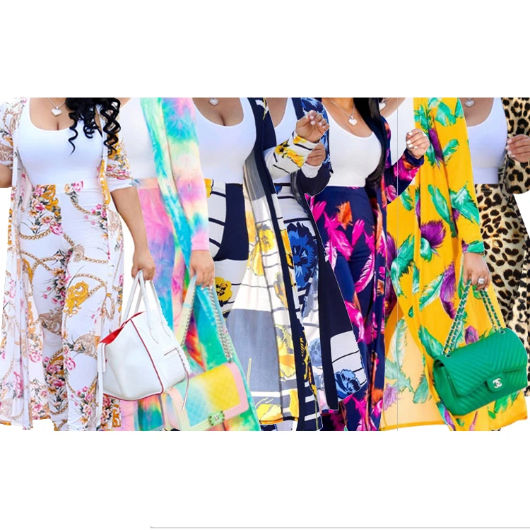 

ANL1291 2020 New Fall Women Fashion Tie Dye Printed Pencil Pants Cover Up Casual Women Clothing Women Two Piece Sets