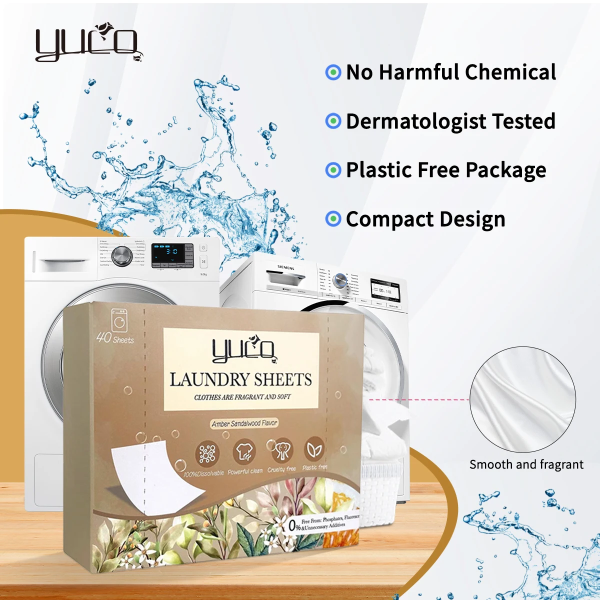 Custom Logo Wholesale Biodegradable Laundry Sheet Anti Mite Easy to Bleach Laundry Detergent Strips