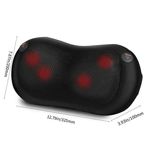 
Cordless Neck Massager Pillow Deep-Kneading Massage for Shoulder, Waist and Back with Heat 