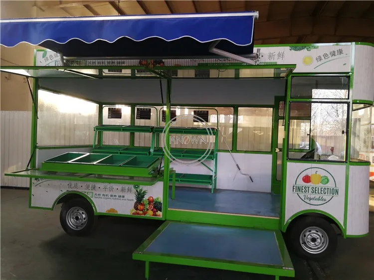 Commercial Fruit And Vegetable Food Vending Cart For Sale Outdoor Electric Mobile Food Truck