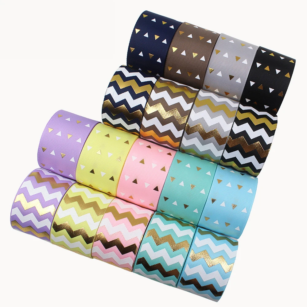 

1.5" 38mm High Quality Custom Printed Grosgrain Ribbon Wholesale for Bow Garments Decoration Stripe Ribbon, 18 colors