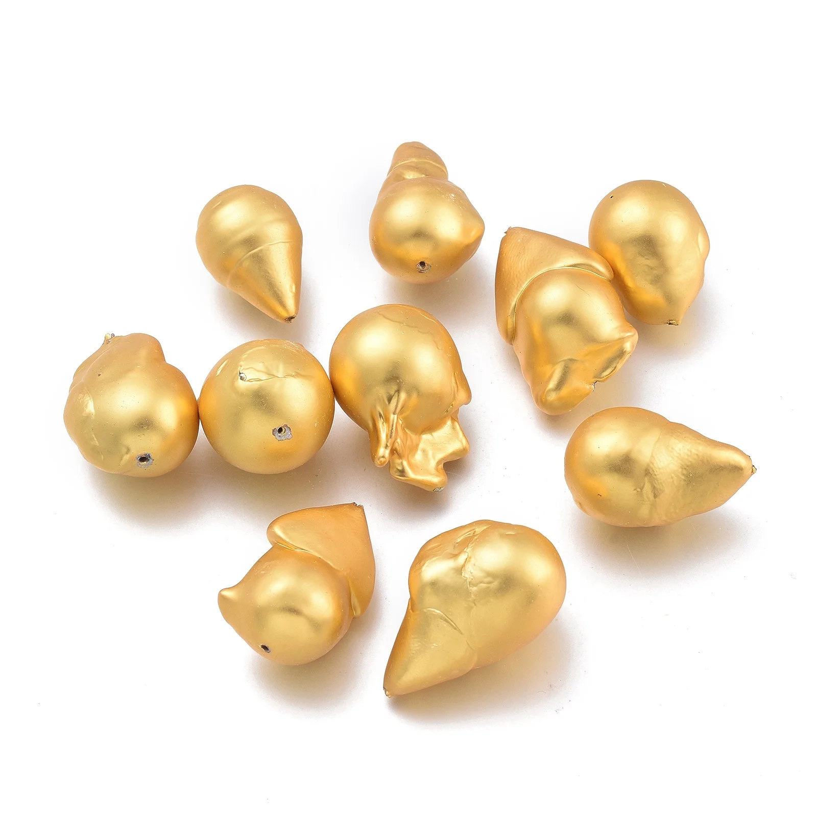 

Pandahall Full Golden Plated Natural Baroque Pearl Beads