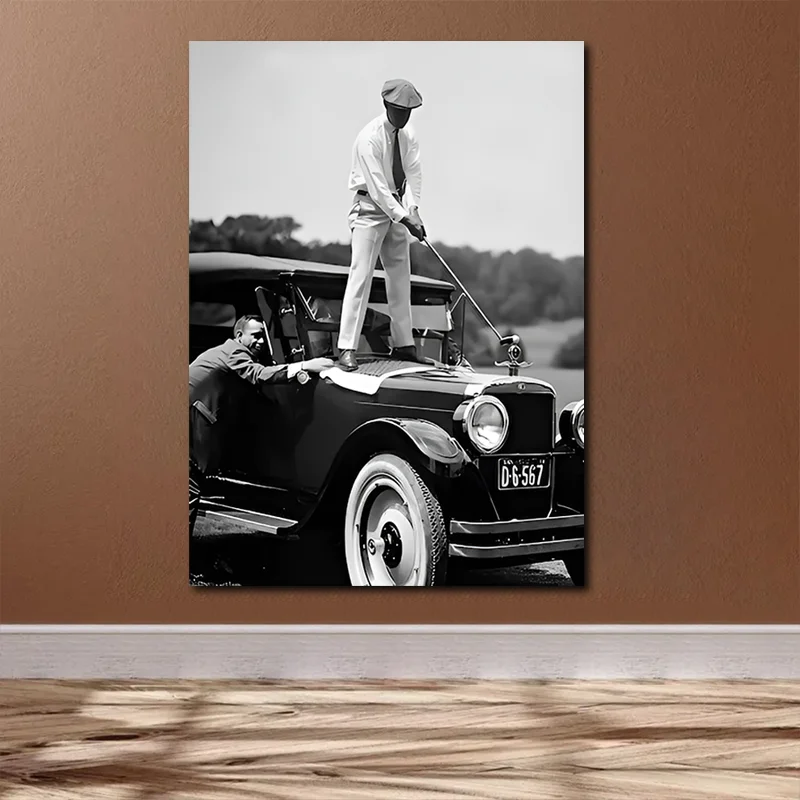 Wholesale Vintage GOLF ANTIQUE Car Photo Picture  Old Photograph Print Wall Decor