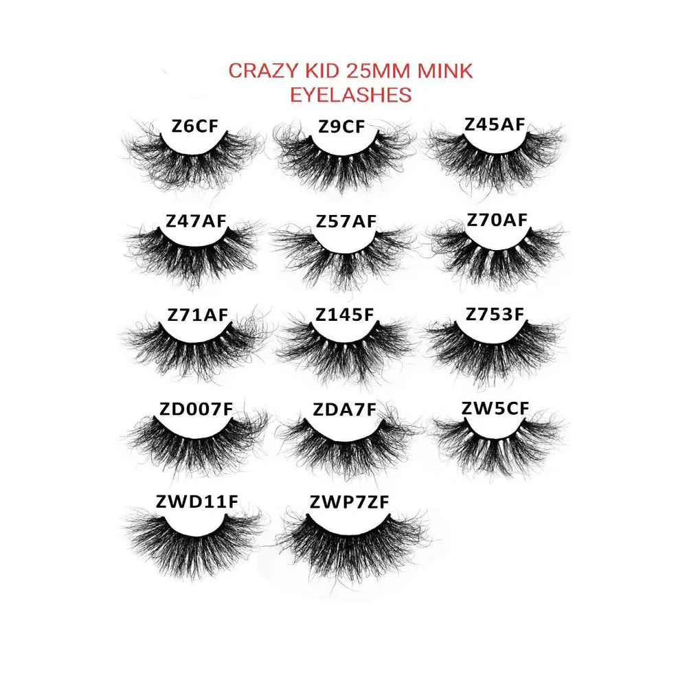 

25 mm lash wholesale high quality private label fluffy 3d mink eyelash bulk lash vendor