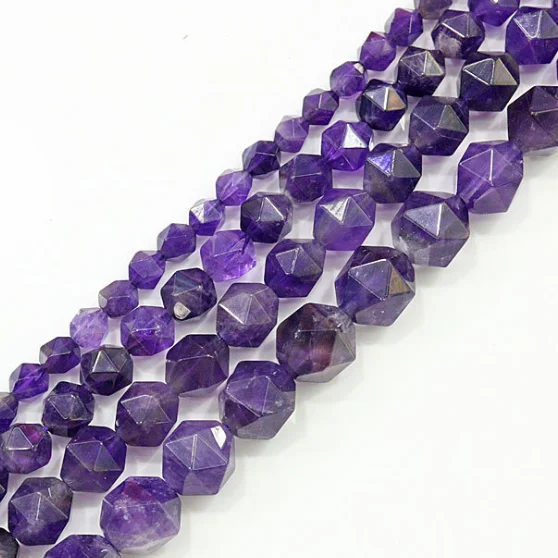 

Wholesale Natural Faceted Amethyst Beads for Jewelry Making Amethyst Gemstone Diamond Cutting Loose Beads