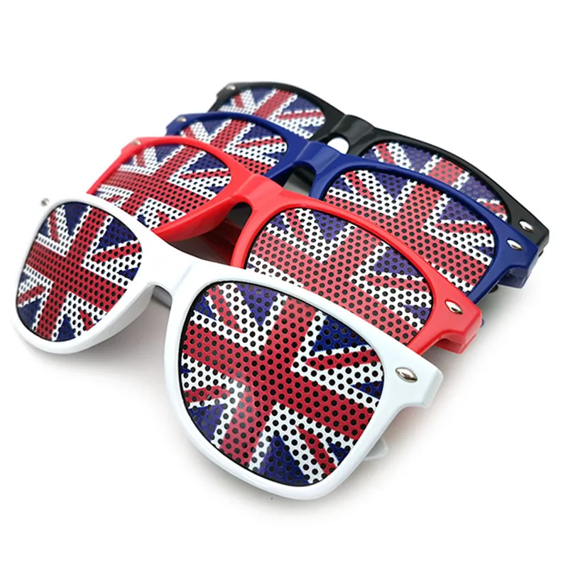 

flag UK england Britain sunglasses fan pinhole sticker country football rainbow event party sun glasses