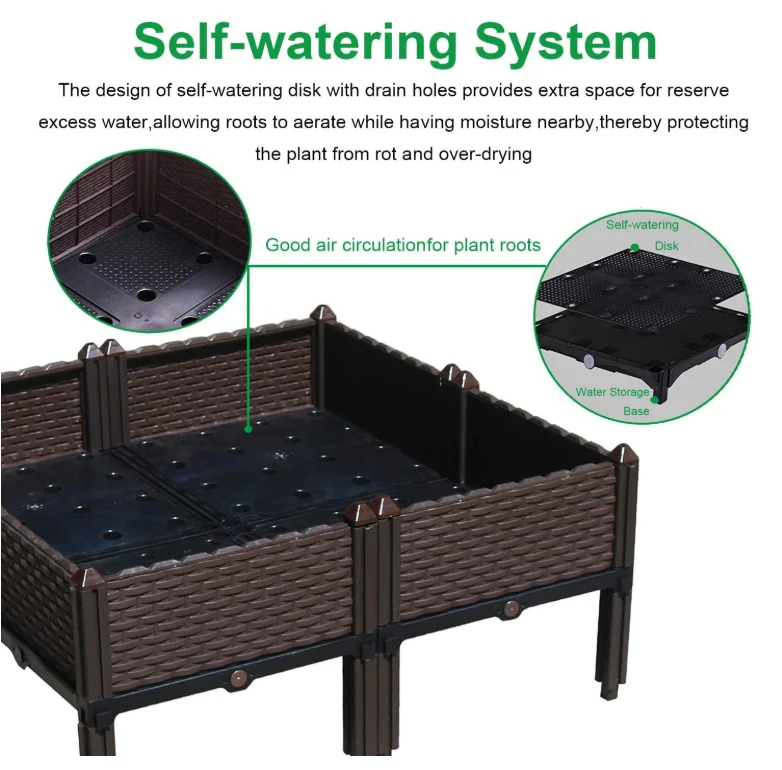 Rectangular Planter Box With Legs Raised Garden Planters Vegetable