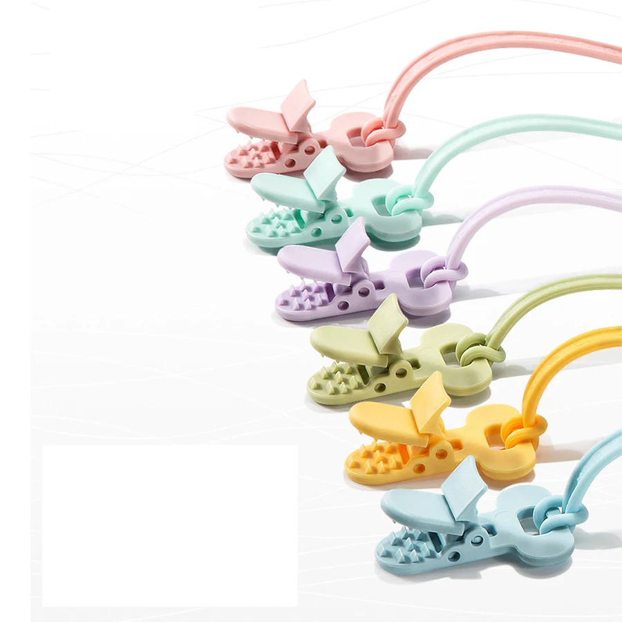 

2022 New Design Hot selling baby pacifier clip chain wholesale personalized colorful silicone pacifier chains, Multiple color options