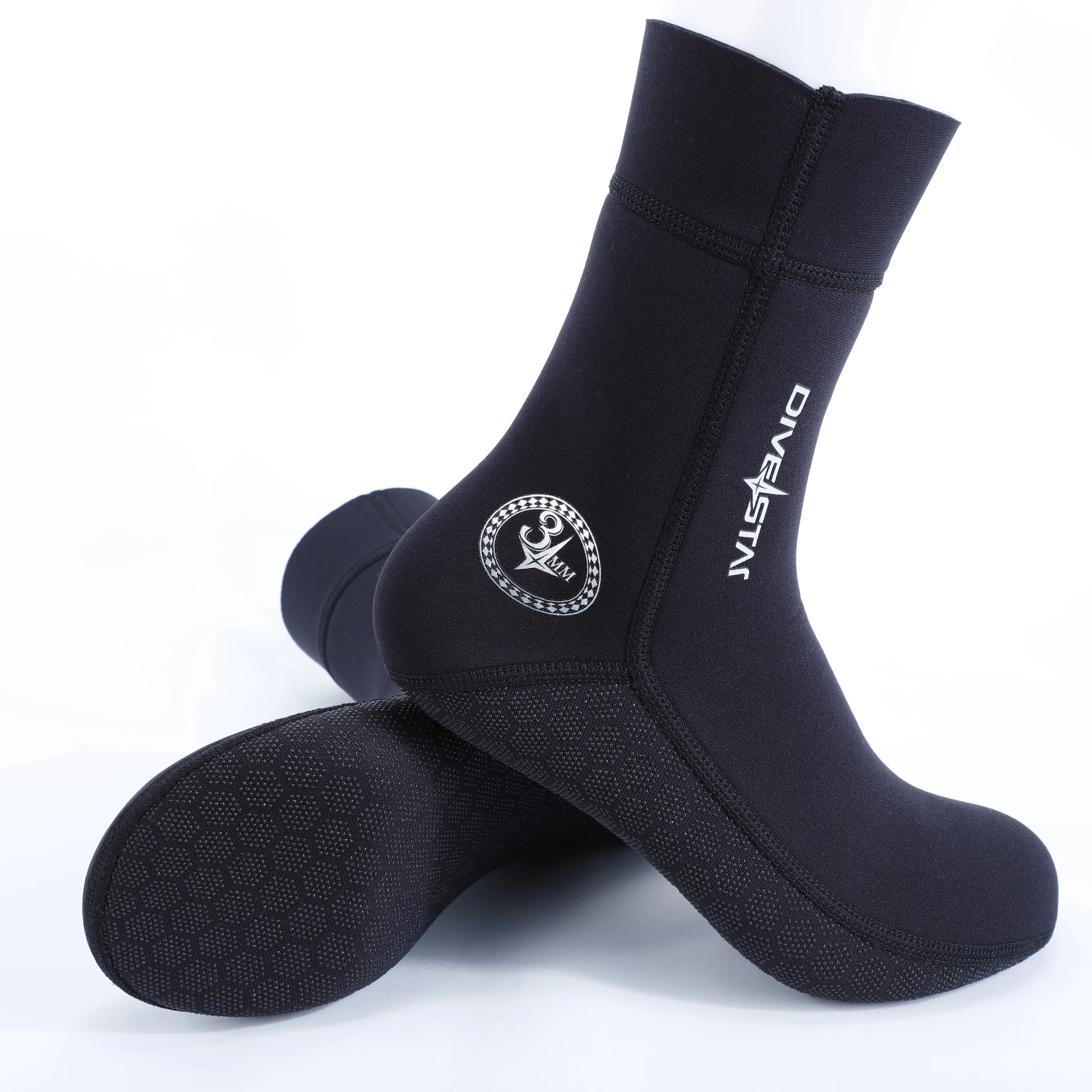 DIVESTAR M/L/XL Sizes Neoprene Water Socks Durable 3/5mm Anti-Slip Beach Suits for Snorkeling Dive Gear Accessories