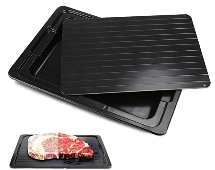 

Free Sample Fast Meat Thaw Magic Defrosting Tray With Drip Tray, Black