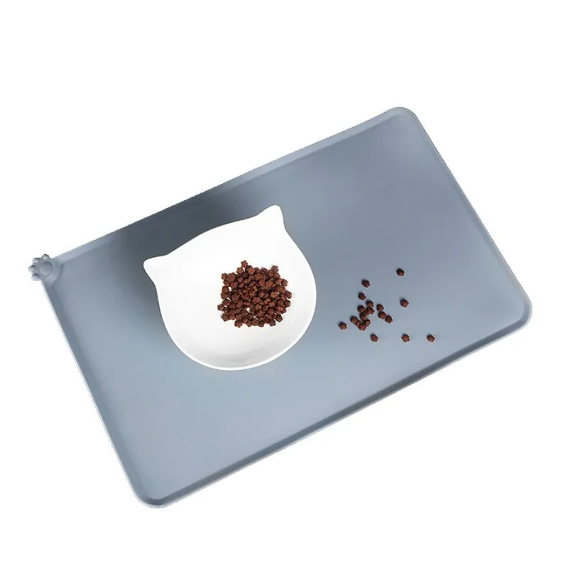 

9005  Non Slip Waterproof Dog Cat Shape Silicone Pet Food Mat, Customized color