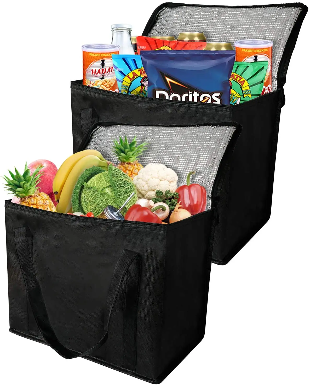 

Large Custom Logo Reusable Tote Food Delivery Shopping Cooler Bag