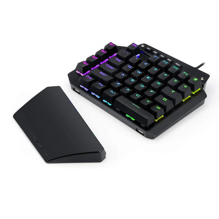 

Amazon Hot Selling Single Hand keyboard 44keys one handed mechanical gaming keyboard, Black