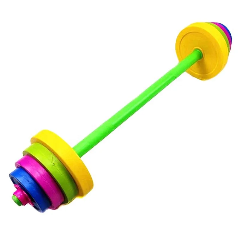 

Children Barbell Set Kids Dumbbell Set Bodybuilding Exercise Equipment Training Muscle For Kids Gym Home, Picture