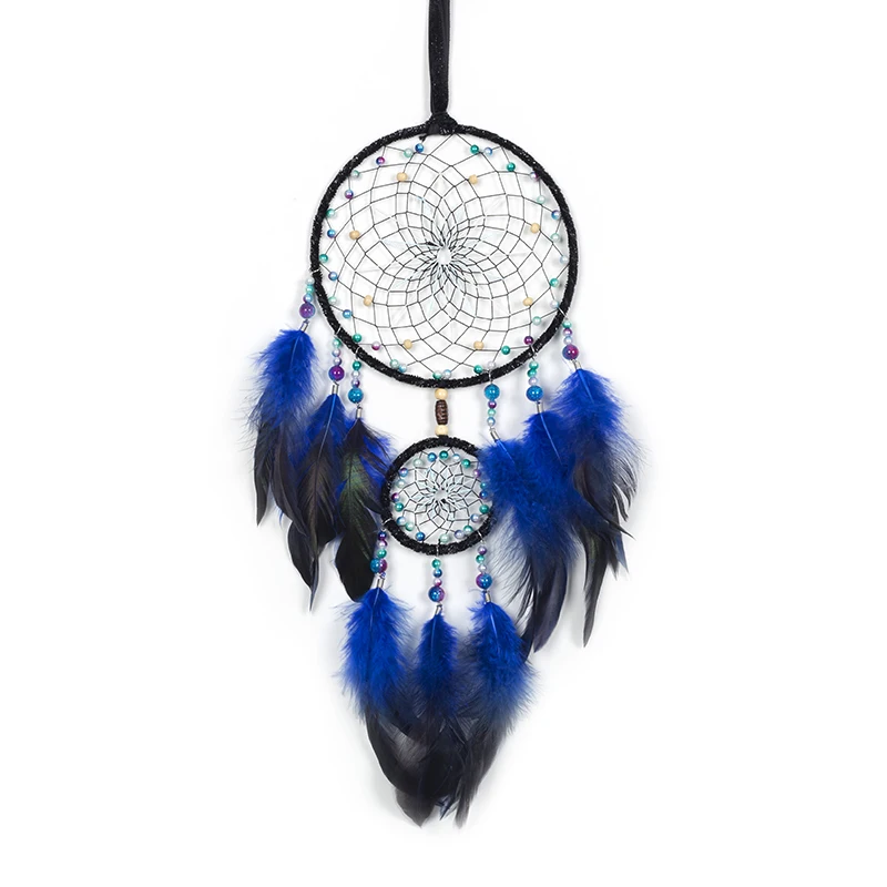 

Hot Sale Dreamcatcher With Led Light Colorful Handmade Feather Dream Catcher For Valentine's Day