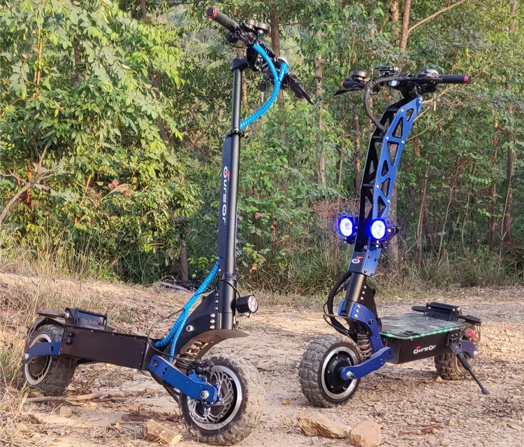 

electric motorcycle scooterselectric motorcycle scooterdual motor electric scooter 5600w off road electric scooteroff road, Black