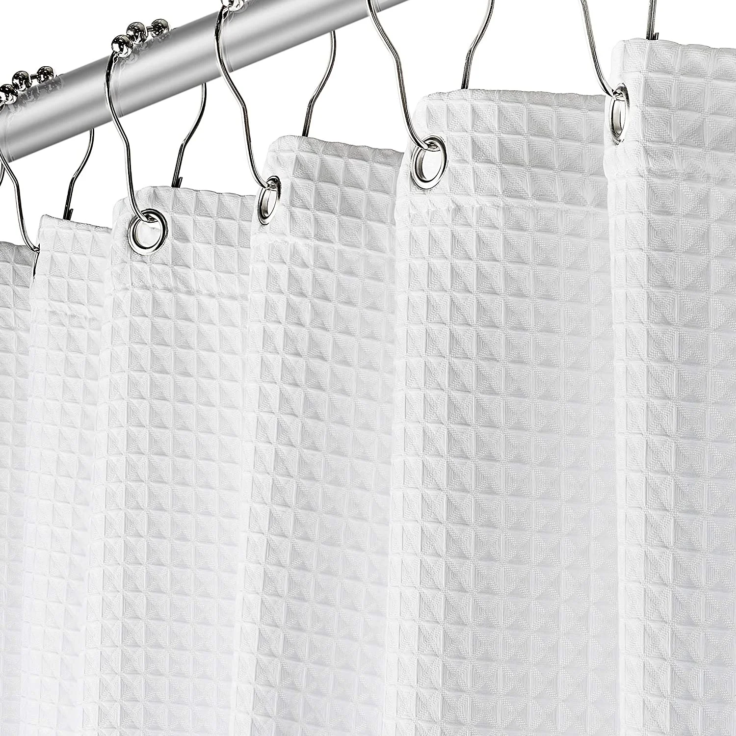 

Waterproof Custom Shower Curtain With Mildew Resistant Matt Waffle Shower Curtain
