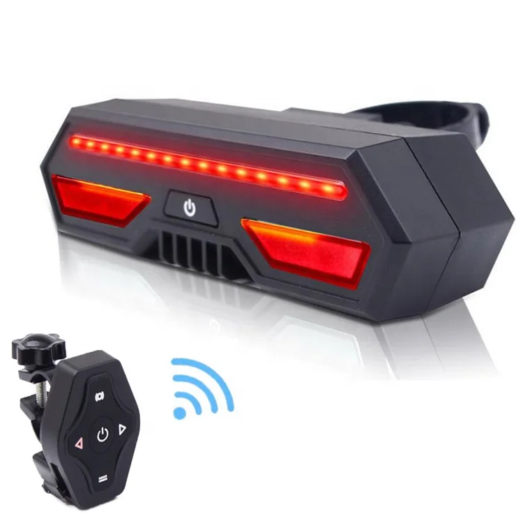 

Cycle Accessories Rechargeable Tail Bike Brake Signal Light Remote Control Smart Bicycle Turning Light