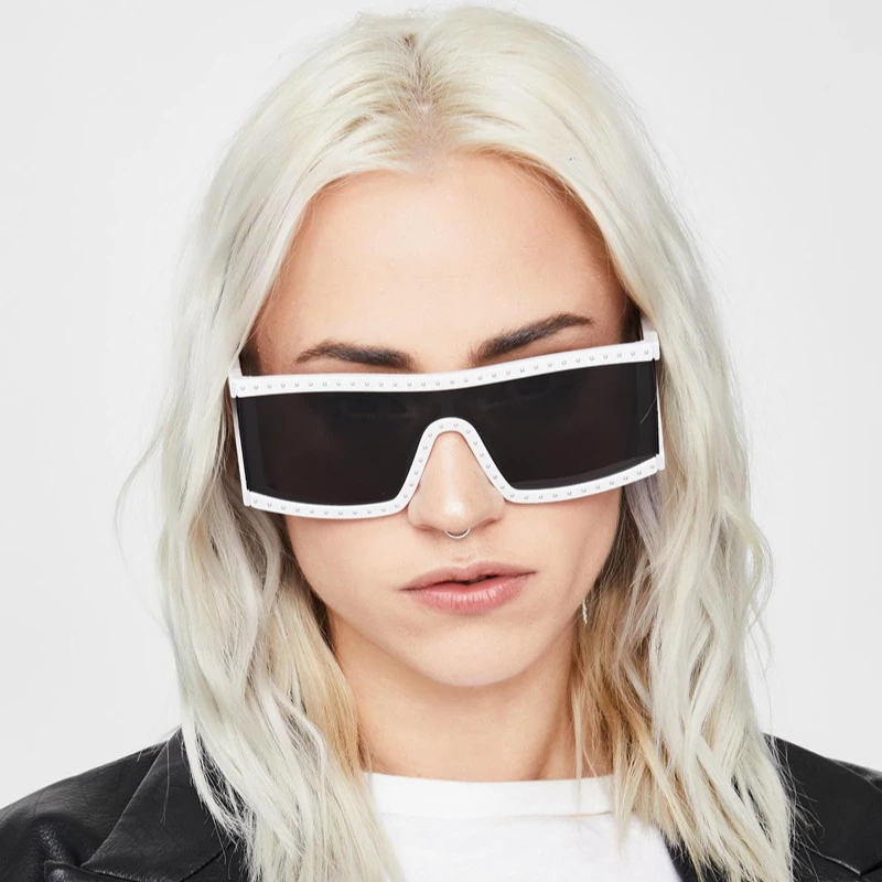 

New style big box sunglasses female trendy punk sunglasses male bose frames tempo women sun glasses sunglasses 2021 frame