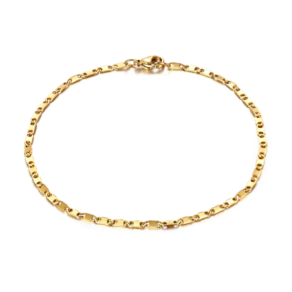 

Best Seller 18K Gold Plated Flat Marina Link ankle bracelets for women