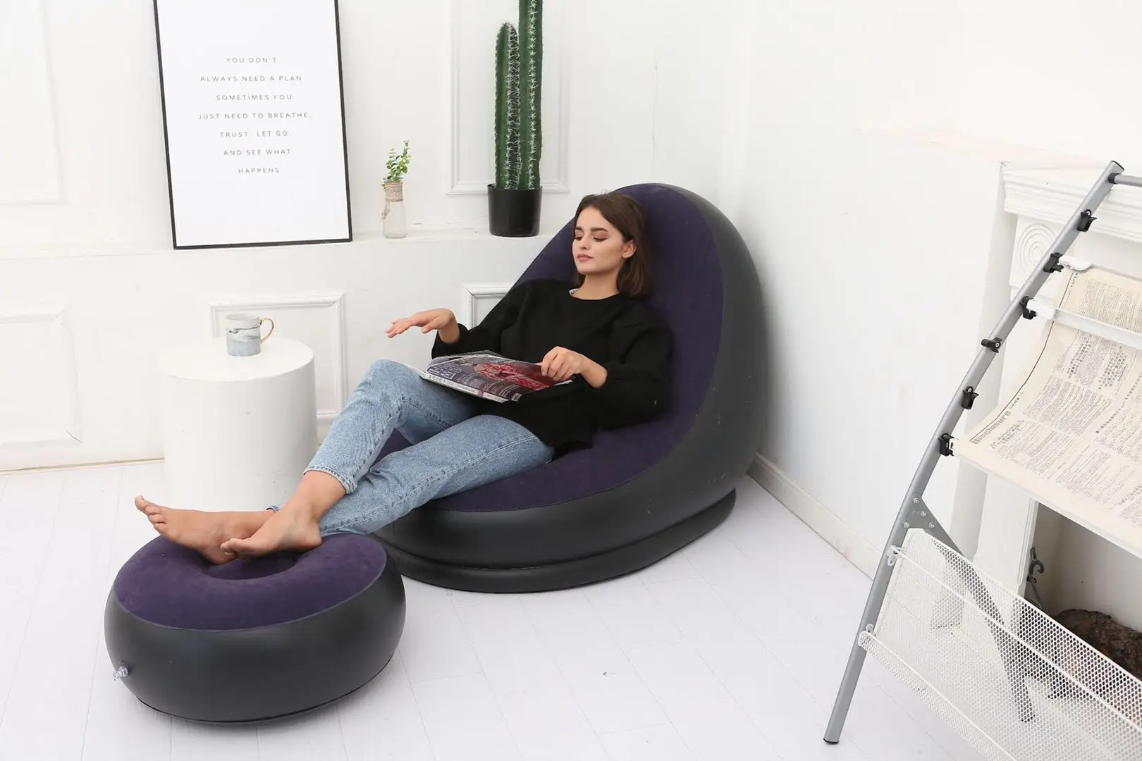 Canapé gonflable géante de salon, fauteuil paresseux en pvc, livraison gratuite, nouveau