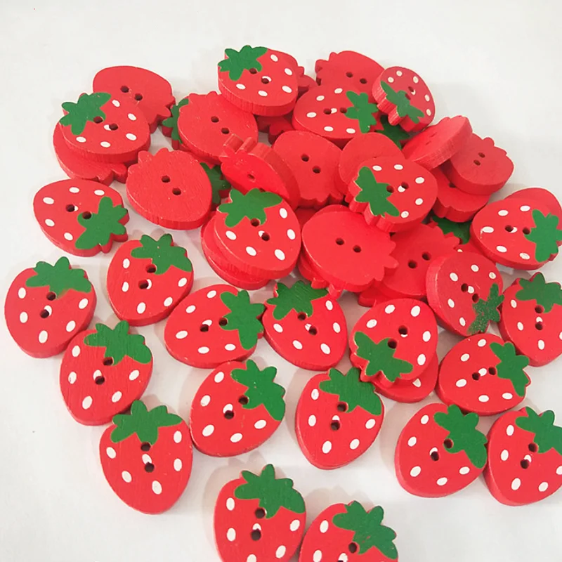 

100 PCS handmade DIY accessories buttons creative style children's clothing accessories wooden crafts painted wooden buckle, As the picture showed