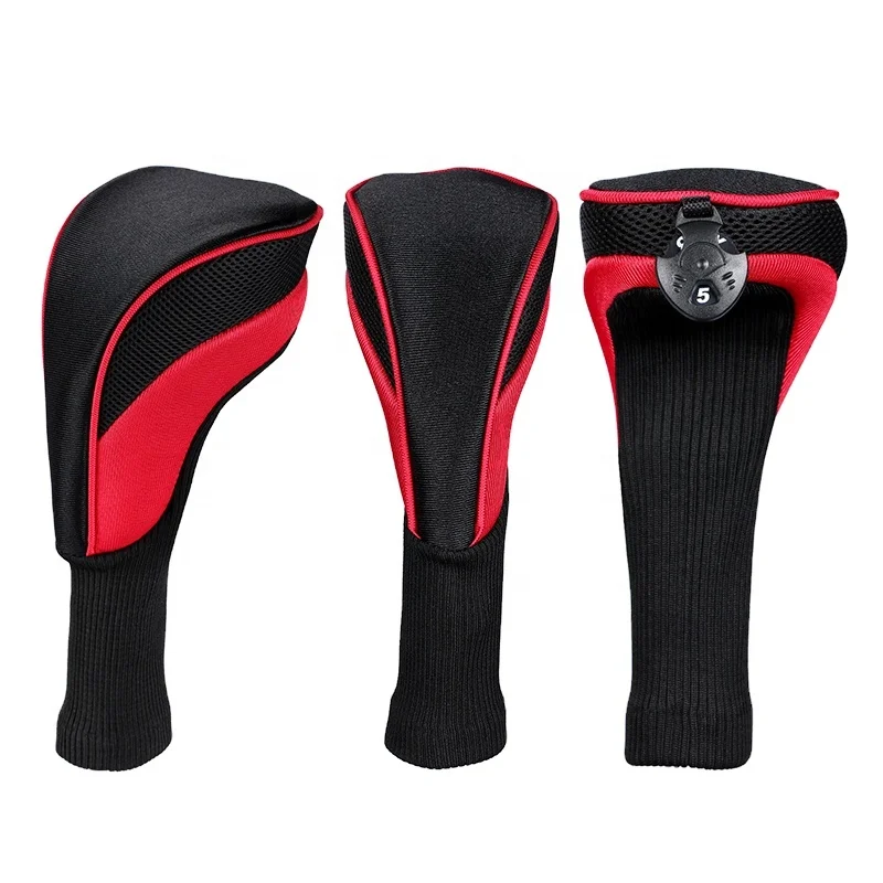 

Hot Sale Black Red High Quality Golf Club Cover Head Cover 135 Driver Protective Cover Factory Can Send One Piece, Customized