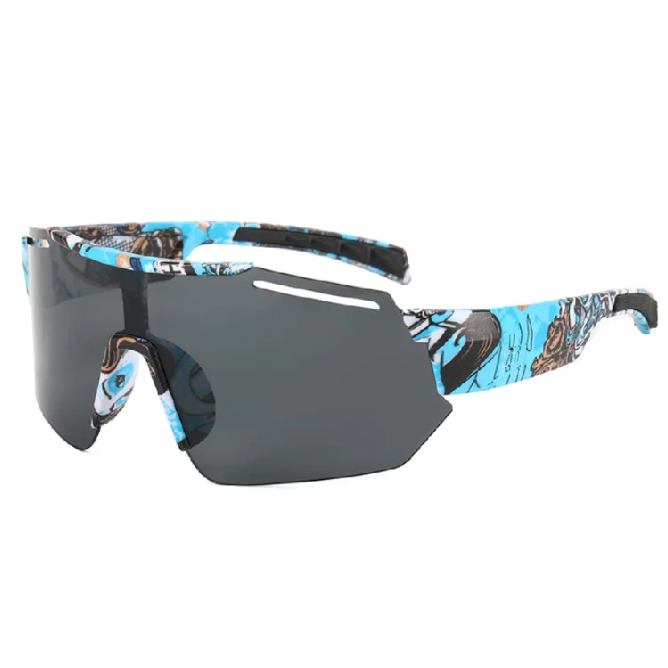 

Cross border new 2021 European and American fashion big frame outdoor cycling for men and women sport sunglasses, 8 colors