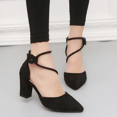 

Women Shoes Sexy Pointed Toe Pumps Womens 7CM Ladies Shoe High Heels Wedding Plus Size34-39