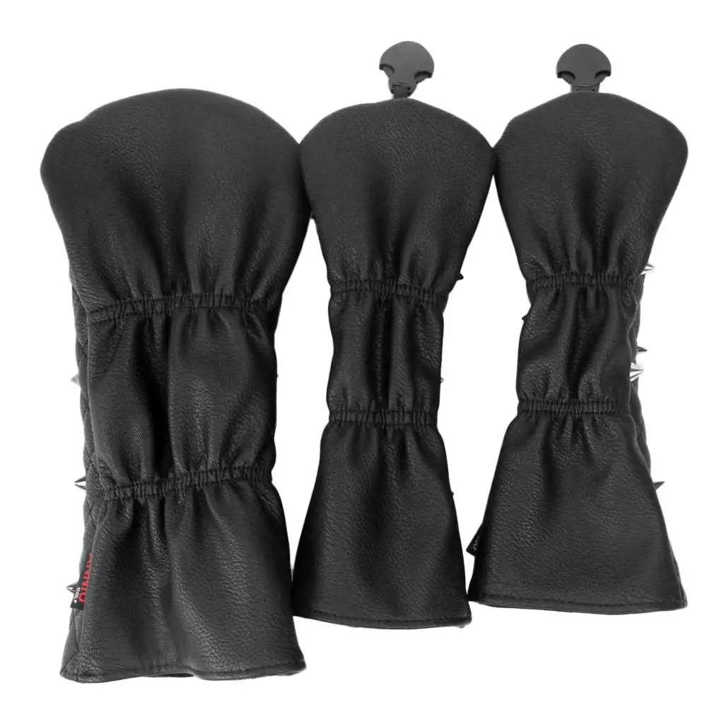 Wholesale Custom Golf Driver Headcovers Rivet Pu Golf Fairway Ut Cover