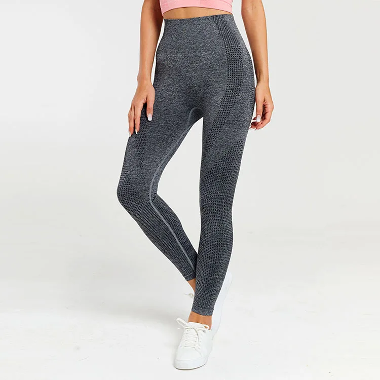 

Hot Selling Top Quality Women Seamless Sports Pants High Waist Gym Trousers No See through Sexy Ladies Yoga Leggings, Grey/pink/blue/black/dark grey/light grey