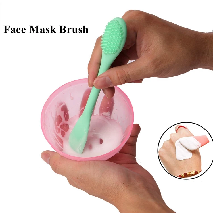 

best selling products DIY Silicone Face Mask Brush Silicone Facial Mud Body Mask Applicator Exfoliating Wash Face mask Brush, Blue, green, pink