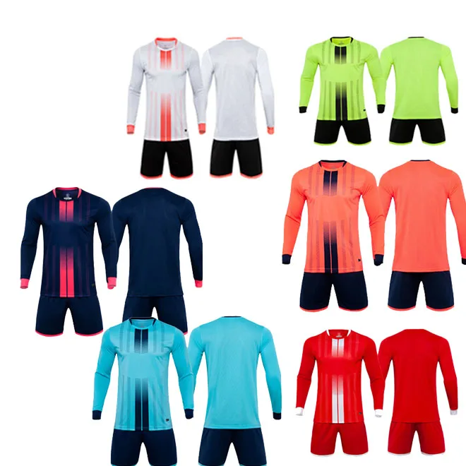 

Breathable Thai Quality Jersey Soccer Tracksuit Quick Dry Soccer Jersey Long Sleeve Soccer Uniform