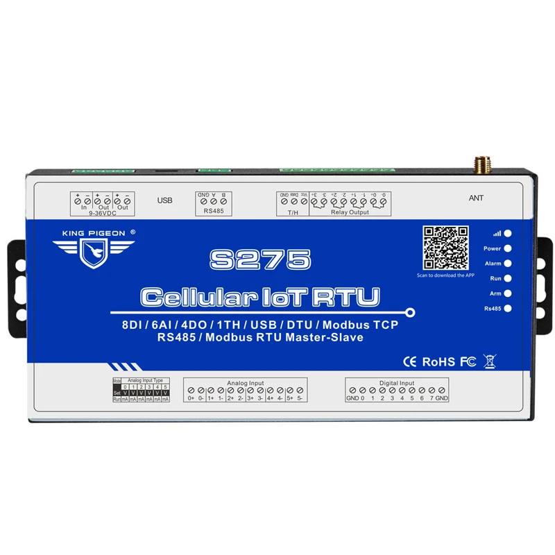 
Modbus MQTT GSM GPRS 3G 4G Data Processing with many Protocols S275 