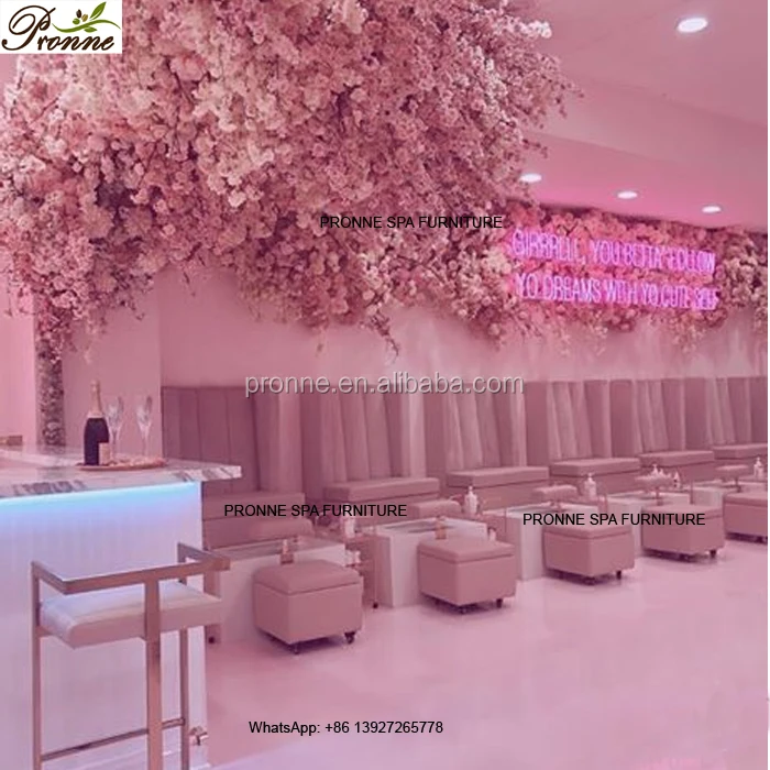 

Modern Nail Salon Equipment Lounge Single Pedicure Spa Chair, Optional