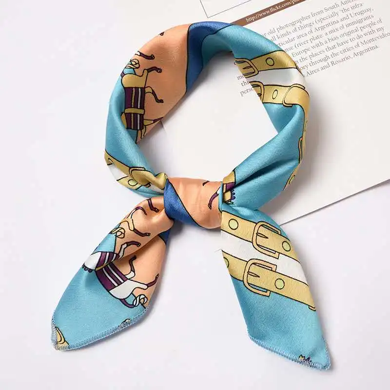 

Designed digital printing spring Square silk scarf women Garden fashion accessories