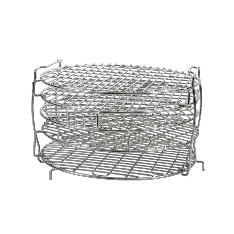 

Dehydrator Rack 5-tier Stackable Stainless Steel Food Drying Stand For Air Fryer Pressure Cooker, Sliver