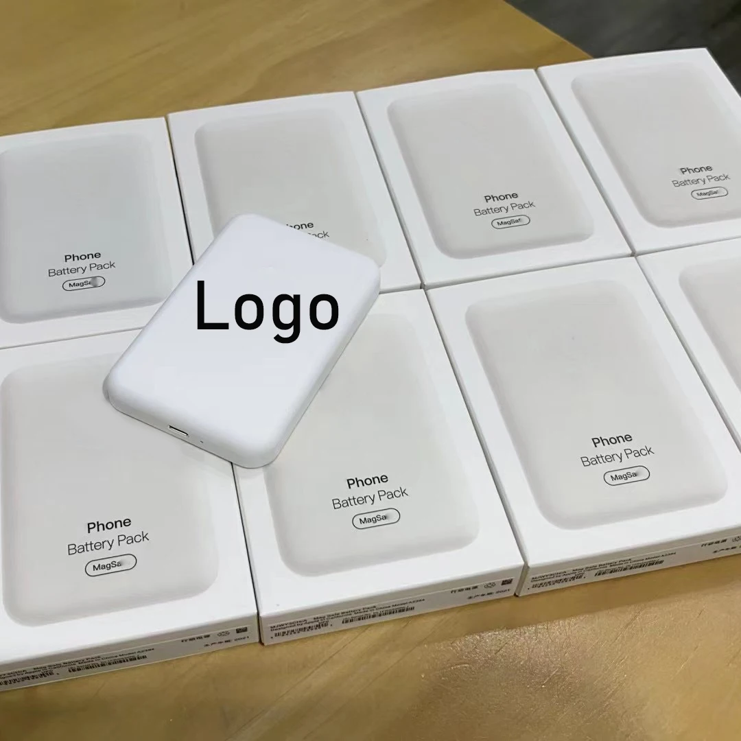 

Hot sale Ultra Slim Portable Charger Mini Powerbank magnetic Mobile Wireless Power Banks for apple iphone Magnetic Power Bank, White