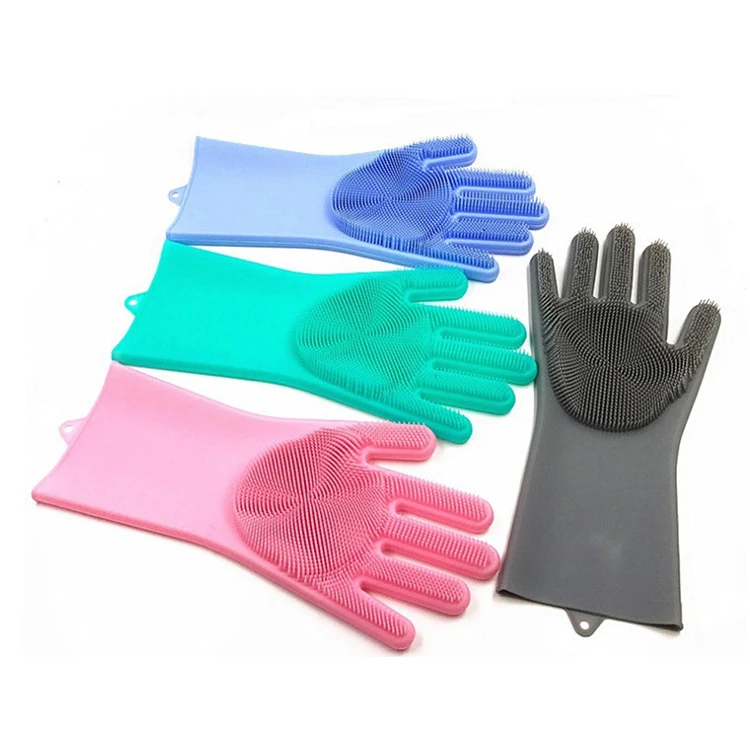 

Reusable High Quality Good Price Silicone Dish Washing Cleaning Hand Gloves For Kitchen Use