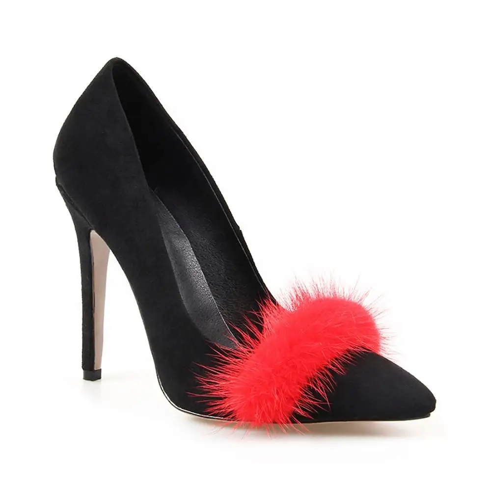 

Chengdu Factory OEM Sexy Fur Woman High Heels Sandals