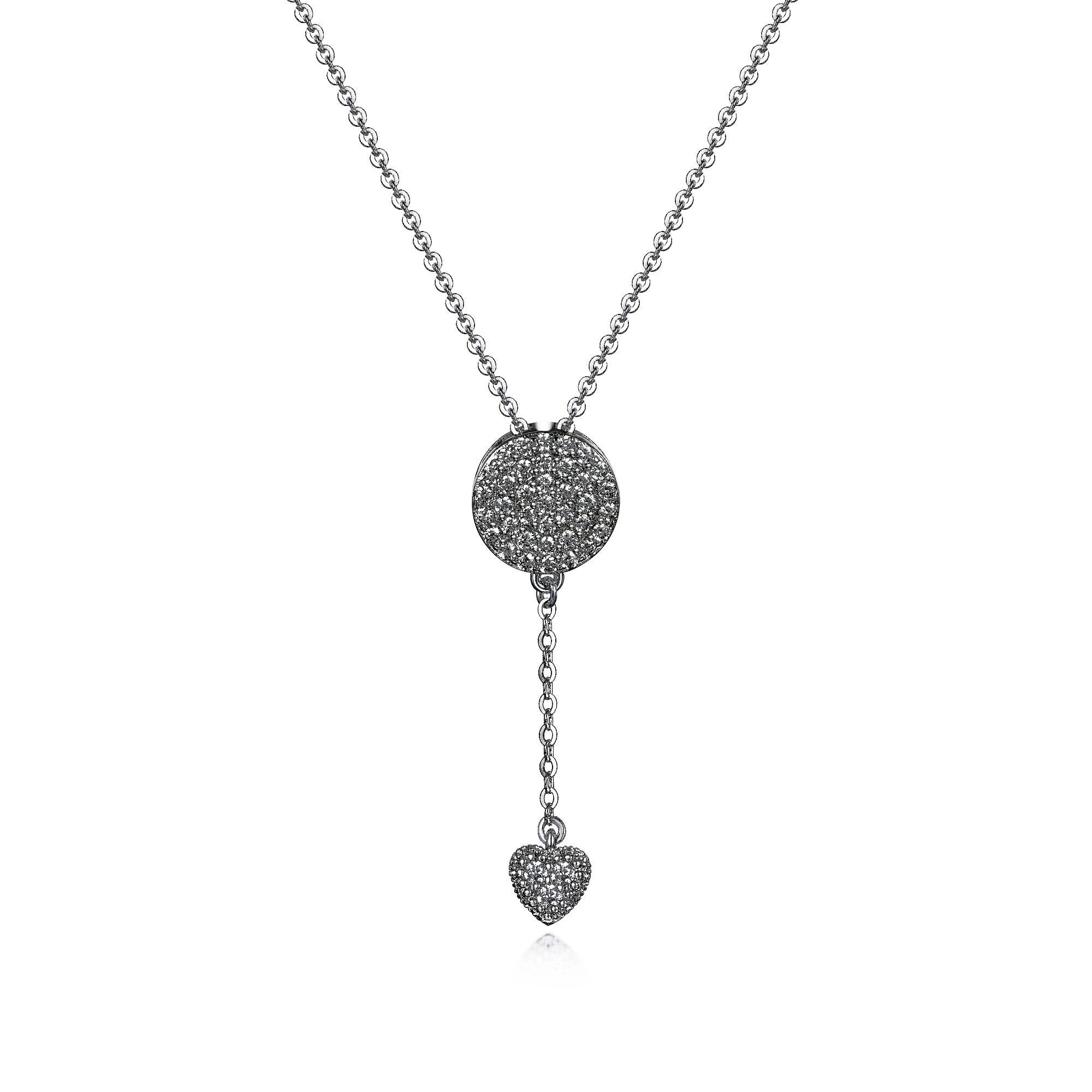 

Korean Chocker Channel Dainty Charm Long Pendant Silver Brass Chain Black Gun Zircon Necklace, Chocker Necklace, Necklace Set