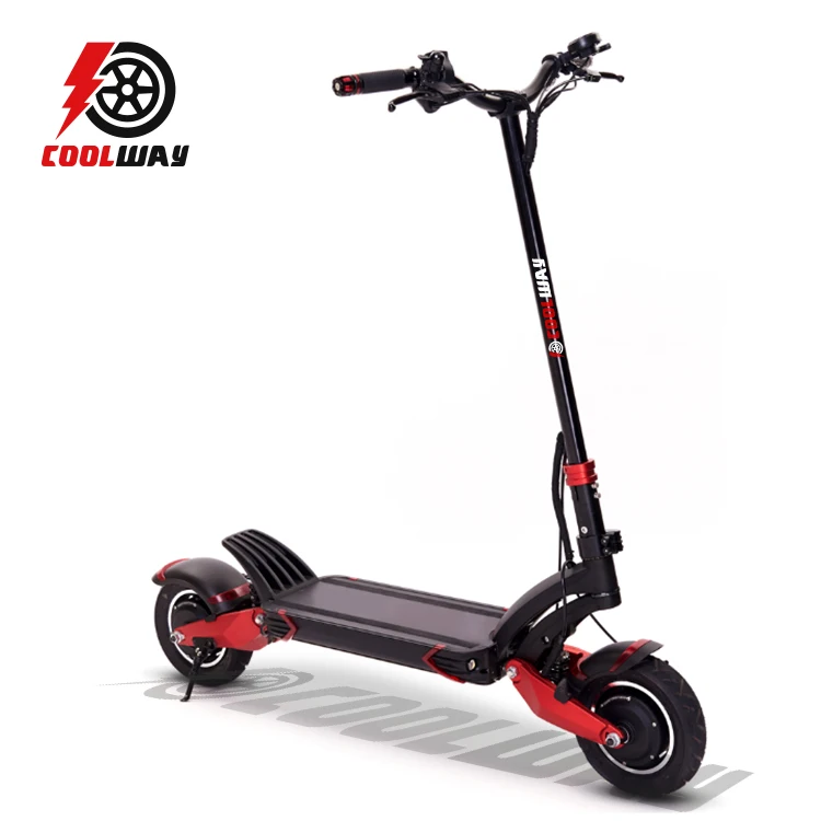 

Superior Quality 2000W motor high speed 10 Inch big 2 wheel foldable stand up best electric scooter for adults, Black