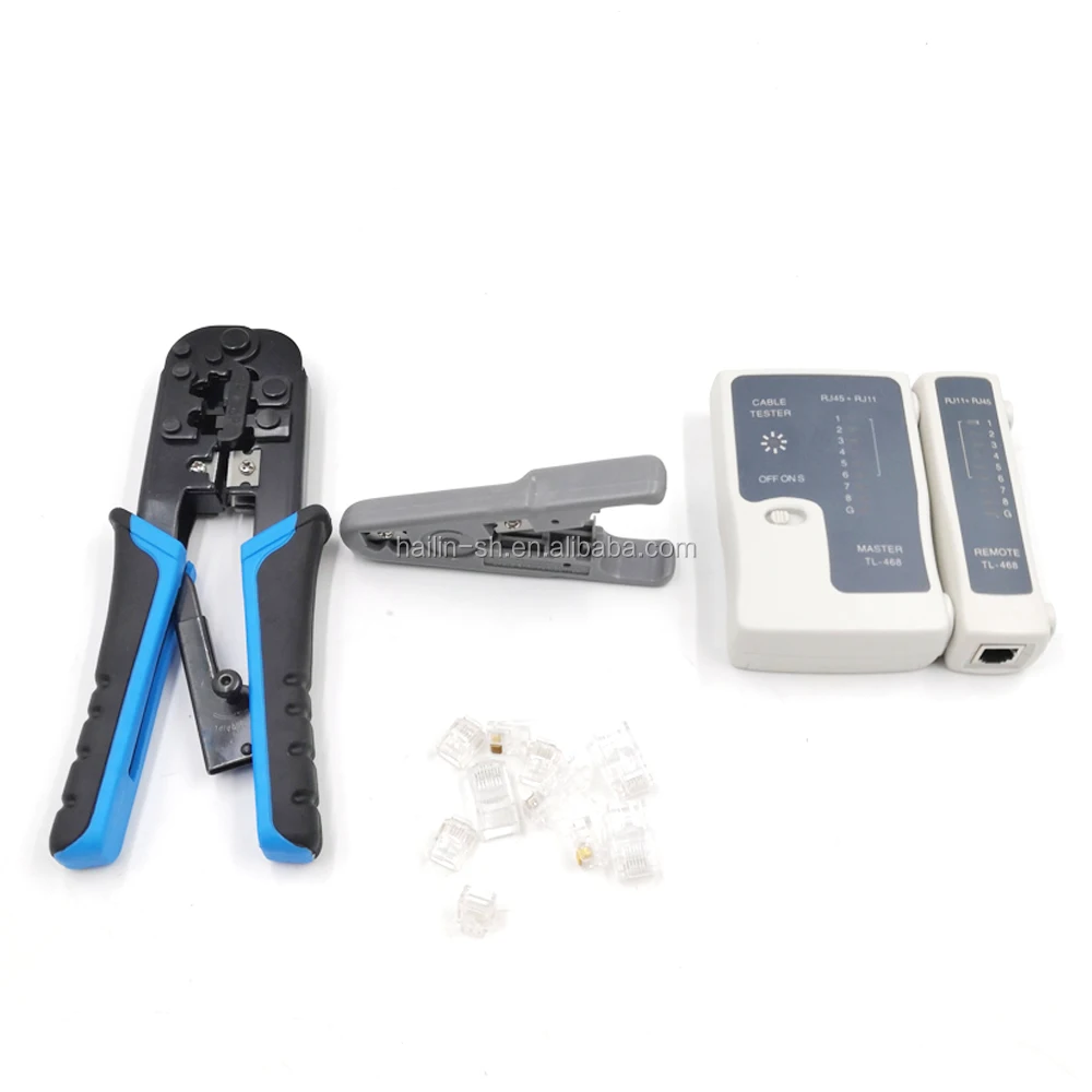 Bàn Tay Chuyên Nghiệp Công Cụ Rj45 Rj11 Cat5 Mạng Công Cụ Kit HT-K568RT Bó LAN Cable Tester Uốn