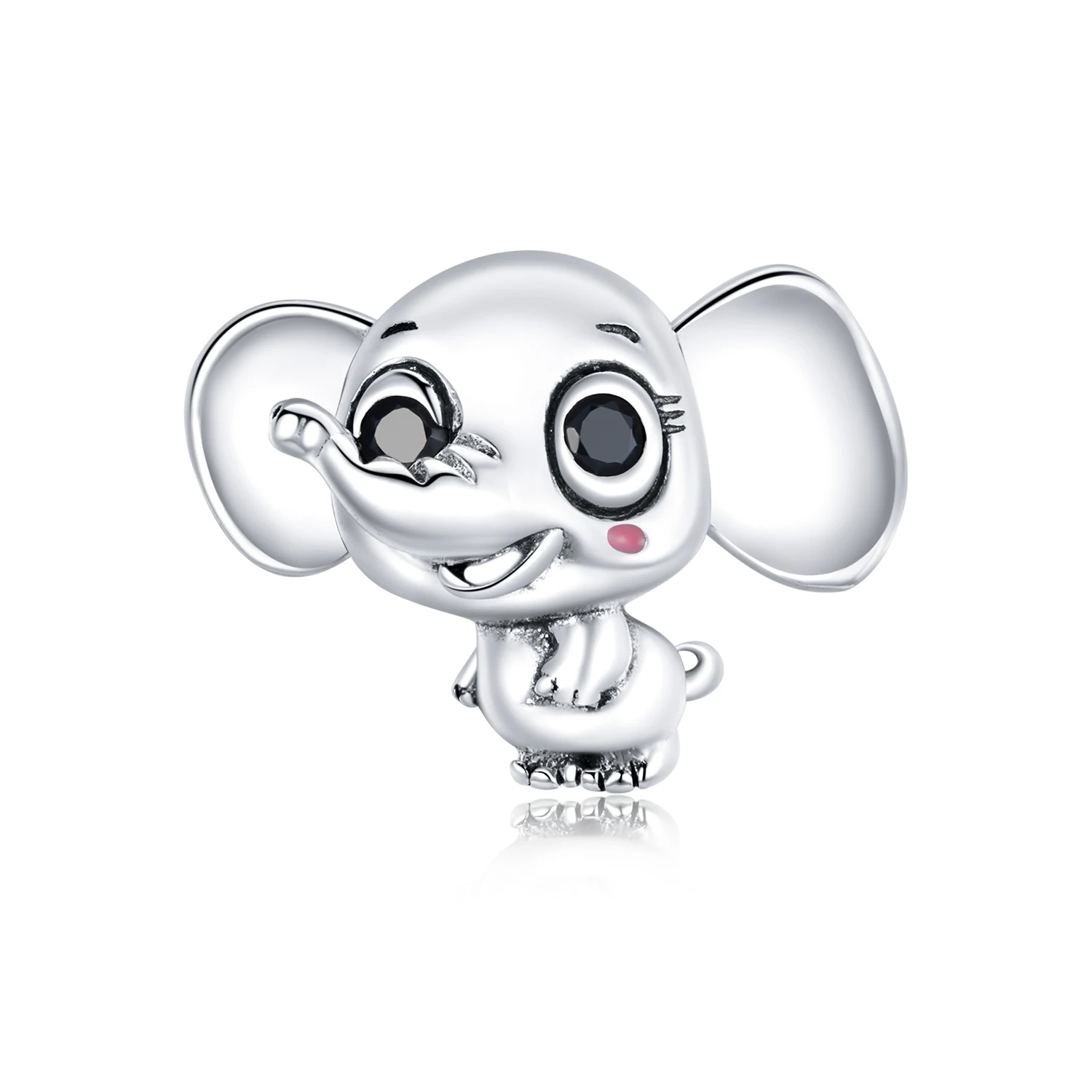 

Cute Elephant Metal Genuine 925 Sterling Silver Charm for Women