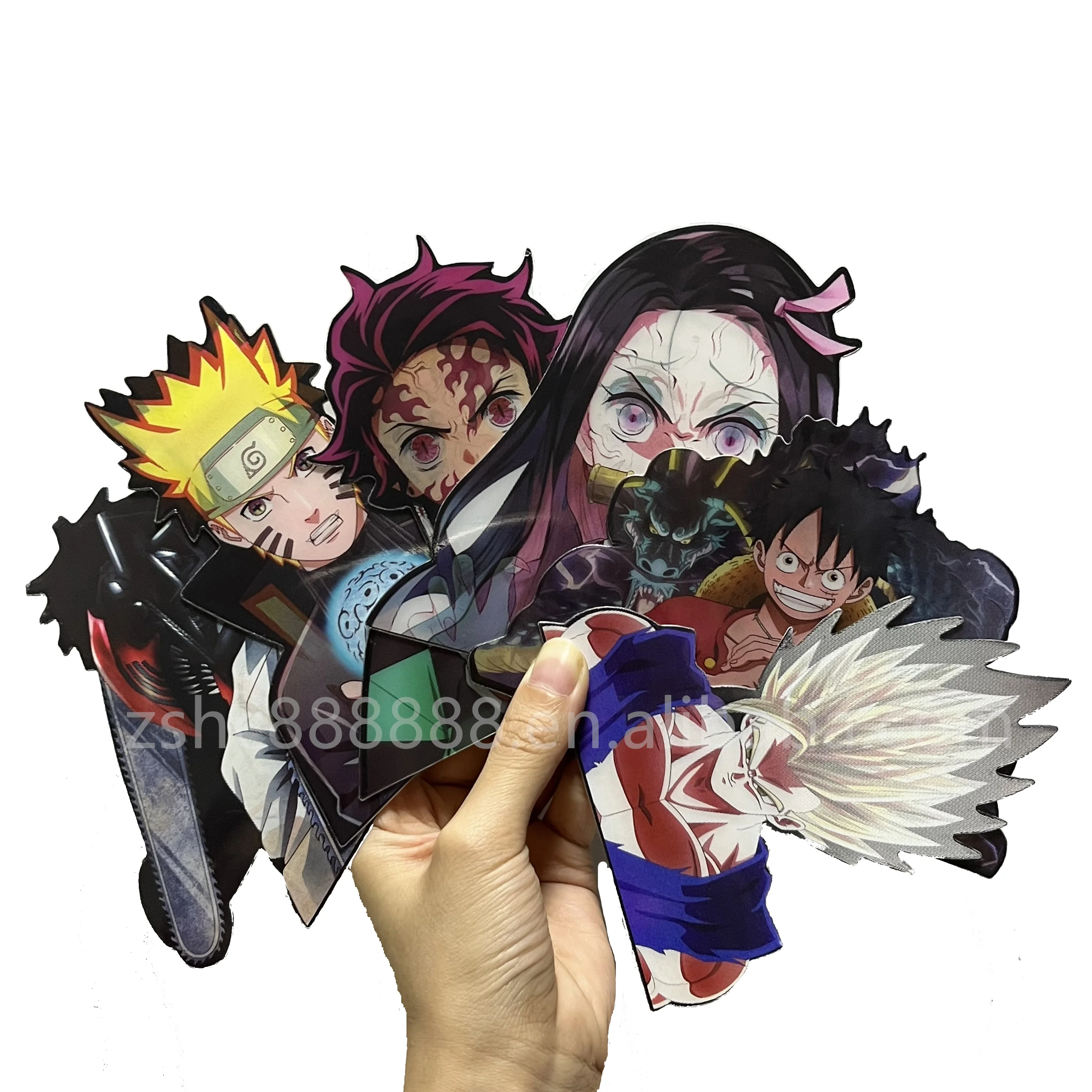 

200designs Wholesale 3D Motion Stickers Anime Spyxfamily DBZED Chainsaw Man Car 3D Flip Waterproof Decals Home Decor Gift