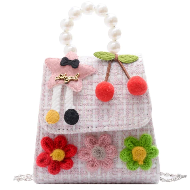 

Children's Bags Small Girls Portable Messenger Bags Tendy Little Fragrance Cute Princess Fashion Shoulder Bags, As pic