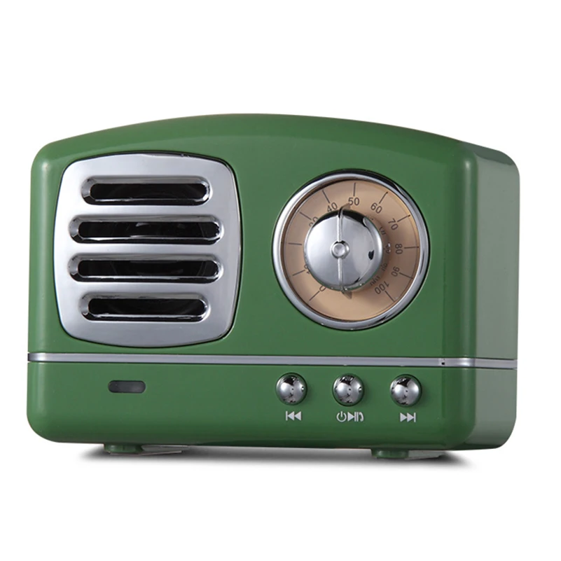 

2021 Retro Radio style Cute mini High sound quality wireless Portable speaker