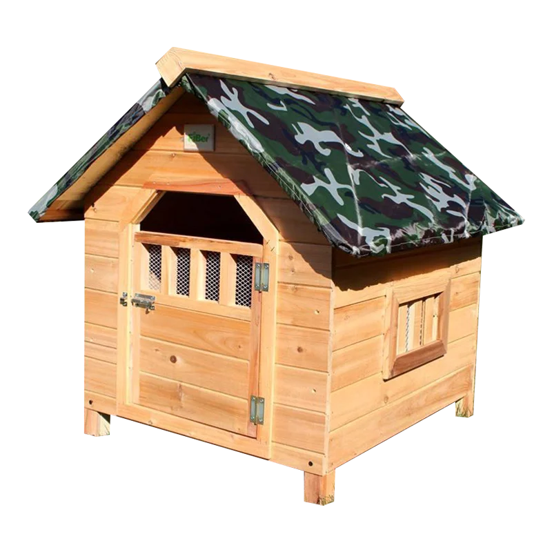 

Pet Sleeping Wooden Outdoor High quality indoor solid wood dog houses hot sale wooden dog kennel, Red / green