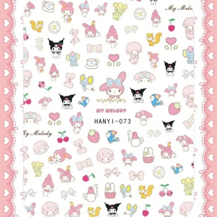 

HANYI 073-92 Cartoon Self-adhesive Decals Nail Art Stickers for Nail Decoration, As per the picture